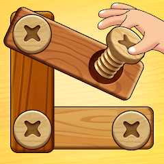 Wood Nuts & Bolts Puzzle